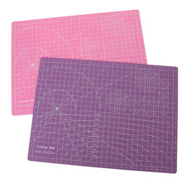 Operitacx 2pcs Handcraft Cutting Mats Non-skid Engraving Boards for Crafting Quilting and Diy Projects Dual-sided Design Pink and Purple Safe and Lightweight for Artists and Hobbyists