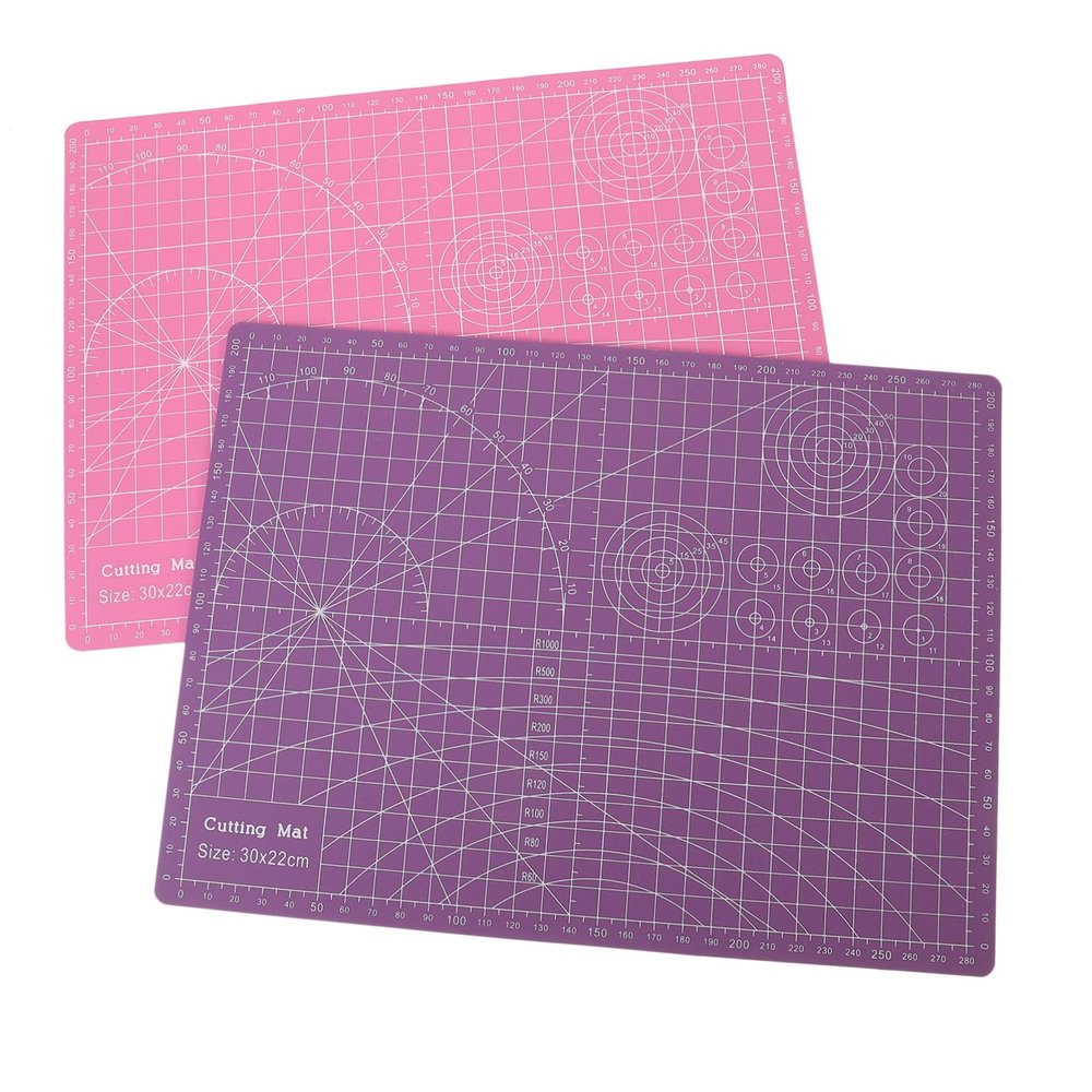 Operitacx 2pcs Handcraft Cutting Mats Non-skid Engraving Boards for Crafting Quilting and Diy Projects Dual-sided Design Pink and Purple Safe and Lightweight for Artists and Hobbyists