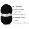 ERLYEEN Chenille Chunky Yarn Super Bulky Soft Thick Fluffy Jumbo Giant Washable Polyester Big Yarn DIY for Arm Knit Blanket Cushion Bed Sofa Home Decor,Black,2.2LB view 2