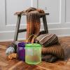 VILLCASE Yarn Storage Bag 2 Pack Small Portable Knitting Organizer with Zipper and Yarn Holder Hole Mesh Bag for Crochet Tools and Knitting Supplies Ideal for Travel and Home view 2