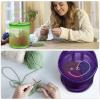 VILLCASE Yarn Storage Bag 2 Pack Small Portable Knitting Organizer with Zipper and Yarn Holder Hole Mesh Bag for Crochet Tools and Knitting Supplies Ideal for Travel and Home view 4