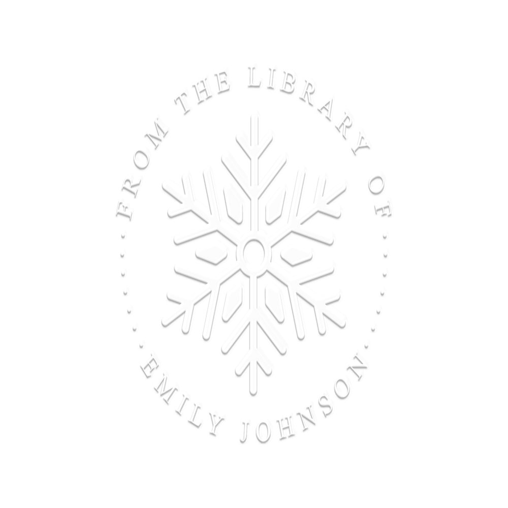 Snowflake Book Embosser Custom, Winter Book Embosser, Personalized Book Stamp Frozen, Library Stamp Personalized, Christmas Book Stamp, Self Inking Stamp, Rubber Stamp, or Embosser