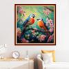 Disxvivy Cross Stitch Stamped Full Embroidery Kits DIY 11CT Cotton Thread Printed DIY Needlepoint Kits Craft Needlework Set Cross-Stitch Stamped Sets-Singing Birds Fragrant Flowers 18x18 inch view 2