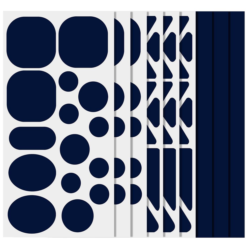 9 Sheets Down Jacket Patches, 3 Styles Self Adhesive Fabric Patches Nylon Repair Patches Washable Fabric Repair Tapes for Jackets Coats Sleeping Bags Tents (Navy Blue)