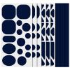 9 Sheets Down Jacket Patches, 3 Styles Self Adhesive Fabric Patches Nylon Repair Patches Washable Fabric Repair Tapes for Jackets Coats Sleeping Bags Tents (Navy Blue) view 1