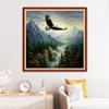 Disxvivy Cross Stitch Stamped Full Embroidery Kits DIY 11CT Cotton Thread Printed DIY Needlepoint Kits Craft Needlework Set Cross-Stitch Stamped Sets-Eagle Scenery 18x18 inch view 2