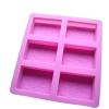 Six Patterned Square Silicone Cake molds, Kitchen Baking Silicone DIY Handmade soap molds view 1