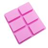 Six Patterned Square Silicone Cake molds, Kitchen Baking Silicone DIY Handmade soap molds view 2