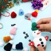 22Pcs Mini Knitting Hats, Mini Knitting Hats DIY Crafts Wool Yarn Hair Accessories, Christmas Mini Knitting Doll Hats Mini Wool Hat for Christmas Ornaments DIY Art and Craft view 3