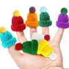 22Pcs Mini Knitting Hats, Mini Knitting Hats DIY Crafts Wool Yarn Hair Accessories, Christmas Mini Knitting Doll Hats Mini Wool Hat for Christmas Ornaments DIY Art and Craft view 4