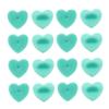 PLAFOPE 100pcs Heart Shape Rubber Pin Backs for Brooches Easy to Use Butterfly Clutch Backing for Crafts and Jewelry Making Mint Green view 1