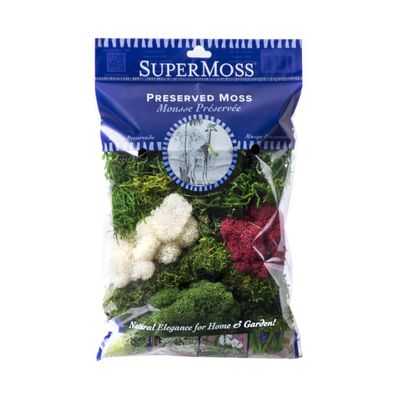 SuperMoss (23308) Moss Mix Premium Decorative Moss for Crafts, Terrariums, Wedding & Table Dcor, 80.75 cu in, Christmas