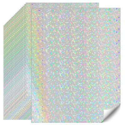 Erilano Holographic Silver Cardstock Paper 20 Sheets, 8.5x11 Inch Premium 92lb/250GSM Glitter Iridescent Mirror Paper for Invitations, DIY Crafts, Scrapbooking, Birthday Party Decorations