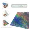 Erilano Holographic Silver Cardstock Paper 20 Sheets, 8.5x11 Inch Premium 92lb/250GSM Glitter Iridescent Mirror Paper for Invitations, DIY Crafts, Scrapbooking, Birthday Party Decorations view 3