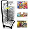Drying Rack - Mobile Metal Art Storage Rack, Painting Drying Rack With 4 Wheels Stack Rack, Metal Power Coated Design Artwork Storage Display Rack, For Painting, Drawings, And More Ideal ( Size : 20 p view 1