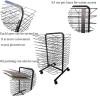 Drying Rack - Mobile Metal Art Storage Rack, Painting Drying Rack With 4 Wheels Stack Rack, Metal Power Coated Design Artwork Storage Display Rack, For Painting, Drawings, And More Ideal ( Size : 20 p view 4