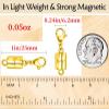 Qulltk Magnetic Necklace Clasp with Lobster Clasp 18K Gold and Silver Magnetic Jewelry Clasps for Necklaces Extender Bracelet Clasps and Closures view 2