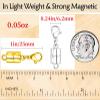 Qulltk Magnetic Necklace Clasp with Lobster Clasp 18K Gold and Silver Magnetic Jewelry Clasps for Necklaces Extender Bracelet Clasps and Closures view 4
