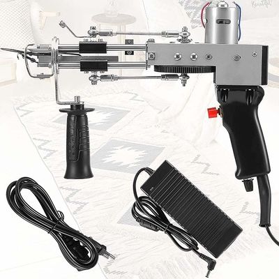 GeRRiT Electric Tufting Gun,2 in 1 Carpet Tufting Gun,5-43 Steps/s 7-21mm Carpet Flocking Machine,for Carpet Weaving Portable Electric Carpet Textile Gun