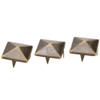 Qcwwy 100pcs Pyramid Punk Rivets with Brass Material for DIY Leather Craft, Unique Four Side Pyramid Shape, Multilayer Electroplated Surface, Suitable for Wind Coat (12MM) view 1