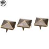 Qcwwy 100pcs Pyramid Punk Rivets with Brass Material for DIY Leather Craft, Unique Four Side Pyramid Shape, Multilayer Electroplated Surface, Suitable for Wind Coat (12MM) view 2