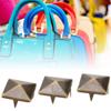 Qcwwy 100pcs Pyramid Punk Rivets with Brass Material for DIY Leather Craft, Unique Four Side Pyramid Shape, Multilayer Electroplated Surface, Suitable for Wind Coat (12MM) view 4