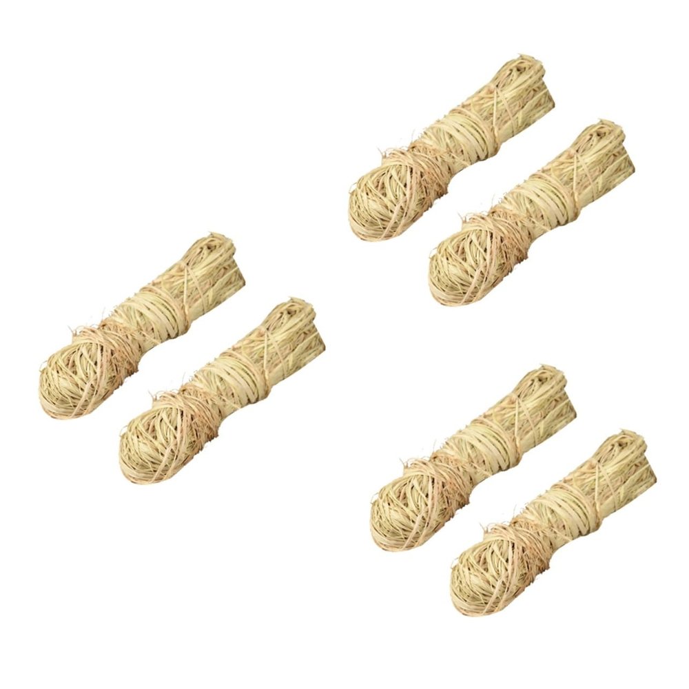 Operitacx 6rolls Natural Raffia Grass Bundles for Crafts Packaging Floral Arrangements Home and Art Projects and Raffia Ribbon