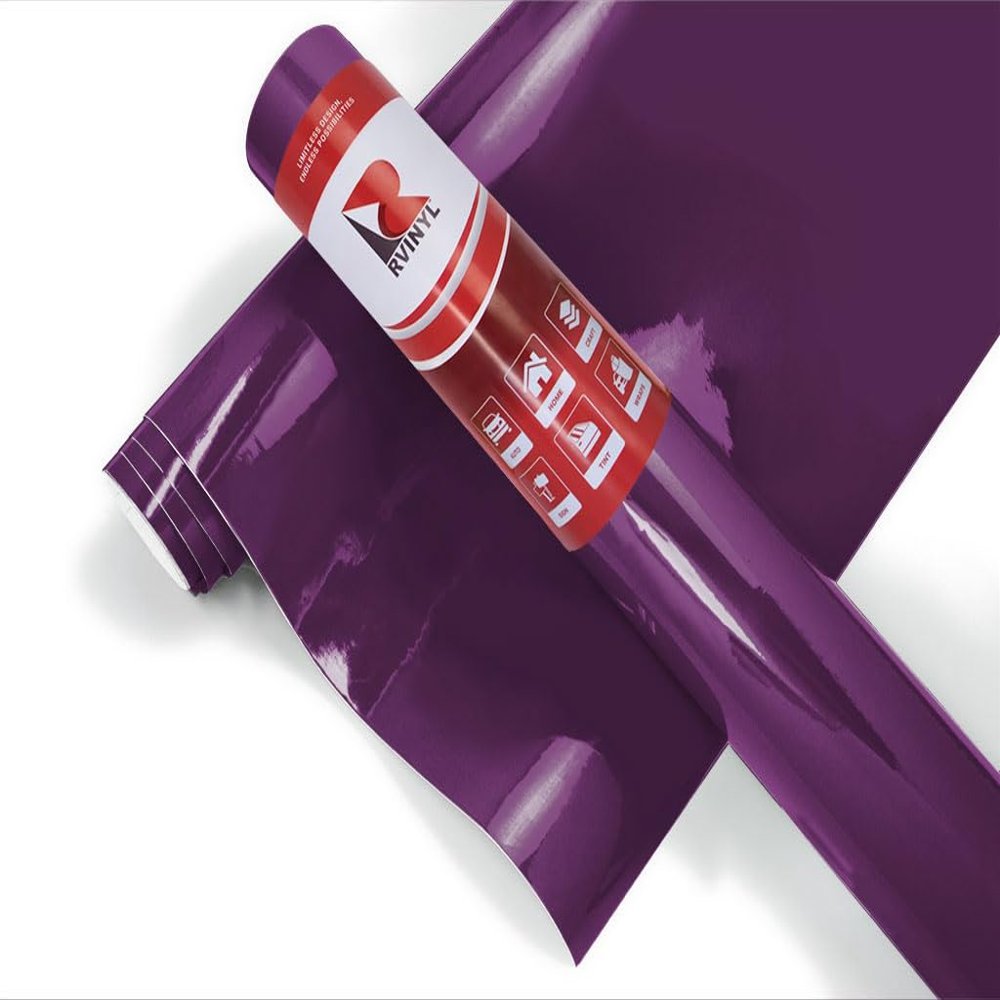 3M 7125 Purple Gloss Permanent Adhesive Vinyl Roll for Craft and Sign Cutters (12in x 10ft Roll)