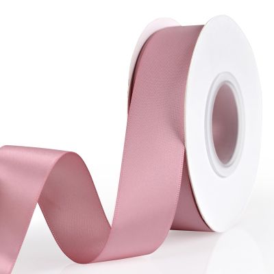 Showin Rose Gold Ribbon, Double Face 1 Inch x Continuous 25 Yards Rose Gold Satin Ribbon for Gift Wrapping, Wedding Decoration and Floral Bouquets