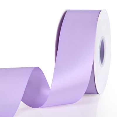 Showin Light Purple Ribbon, Double Face 2 Inch x Continuous 50 Yards Light Purple Satin Ribbon for Gift Wrapping, Wedding Decoration and Floral Bouquets