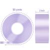 Showin Light Purple Ribbon, Double Face 2 Inch x Continuous 50 Yards Light Purple Satin Ribbon for Gift Wrapping, Wedding Decoration and Floral Bouquets view 2