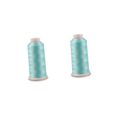 Operitacx 2pcs Glow Dark Machine Embroidery Thread Yards Spool Light Blue Sewing Thread
