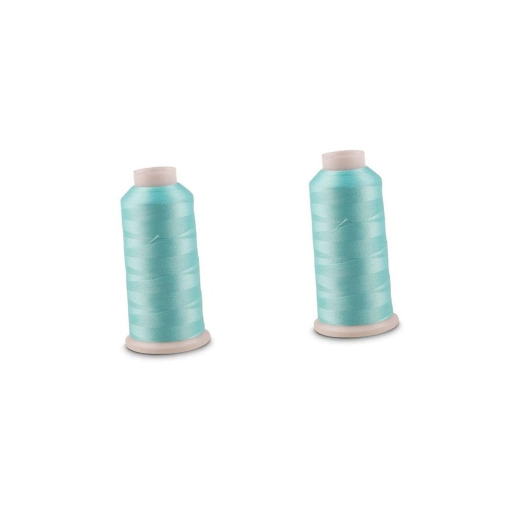 Operitacx 2pcs Glow Dark Machine Embroidery Thread Yards Spool Light Blue Sewing Thread