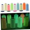 Operitacx 2pcs Glow Dark Machine Embroidery Thread Yards Spool Light Blue Sewing Thread view 4
