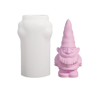 Home Decoration Dwarf Silicone Molds DIY Aromatherapy Candle Plaster Ornaments Handmade Crafts Mold Scented Candle Mold DIY Christmas Decoration Table Ornament Mould (B)