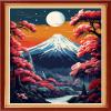 Funxvoot Stamped Cross Stitch Kits Beginners Full Range of Embroidery Kits for Adults 11CT Embroidery Patterns Needlepoint Kits Printed Cross Stitch Kits-Moon Night Scene 16x20 inch view 1