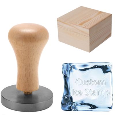 Custom Ice Cube Stamp,Ice Press 304 Stainless Steel Stamps Design Branding for DIY Crafting Cocktails Whiskey Mojito Drinks Bar Making (1" x2.54cm)