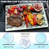 6Pack 11"x15" Sublimation Glass Cutting Board Blanks, Textured Tempered Glass Chopping Boards for Kitchen, Anti Slip Cutting Boards Heat Resistant Glass Plate for Kitchen DIY Heat Press Machine view 3
