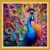 Funxvoot Stamped Cross Stitch Kits Beginners Full Range of Embroidery Kits for Adults 11CT Embroidery Patterns Needlepoint Kits Printed Cross Stitch Kits-Colorful Peacock 16x20 inch view 1