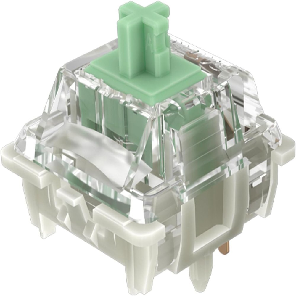 GUYEKS Gateron Baby Kangaroo 2.0 Keyboard Switches, 5-Pin Factory Pre-lubed 59gf Heavy Tactile Green Switches,22mm Dual-Stage Spring,Suitable for MX Mechanical Keyboards(108PCS,Green)
