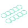 uxcell 10Pcs Split Keychain Rings, Round Flat Key Holder with Open Jump Ring Key Chain Ring for Craft Keys Organization Decoration, Blue view 1