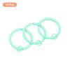 uxcell 10Pcs Split Keychain Rings, Round Flat Key Holder with Open Jump Ring Key Chain Ring for Craft Keys Organization Decoration, Blue view 3