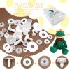 TOAOB 16 Set Joints Assorted Size White Plastic Animals Joints Making Accessories for Making Limbs and Head Joints view 4
