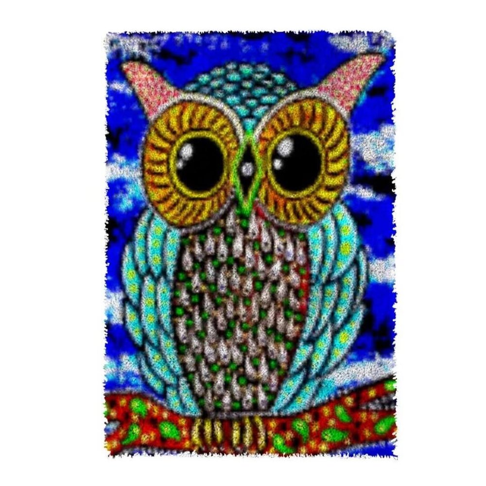 clubevy DIY Craft Latch Hook Rug Latch Hook Rug Kits for Adults and Children DIY Needlework Crocheting Rug Kit