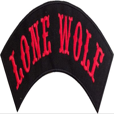 IND STURGIS LLC Lone Wolf No Club Large Embroidered Motorcycle Jacket & Biker Vest Back Patch (TR328)