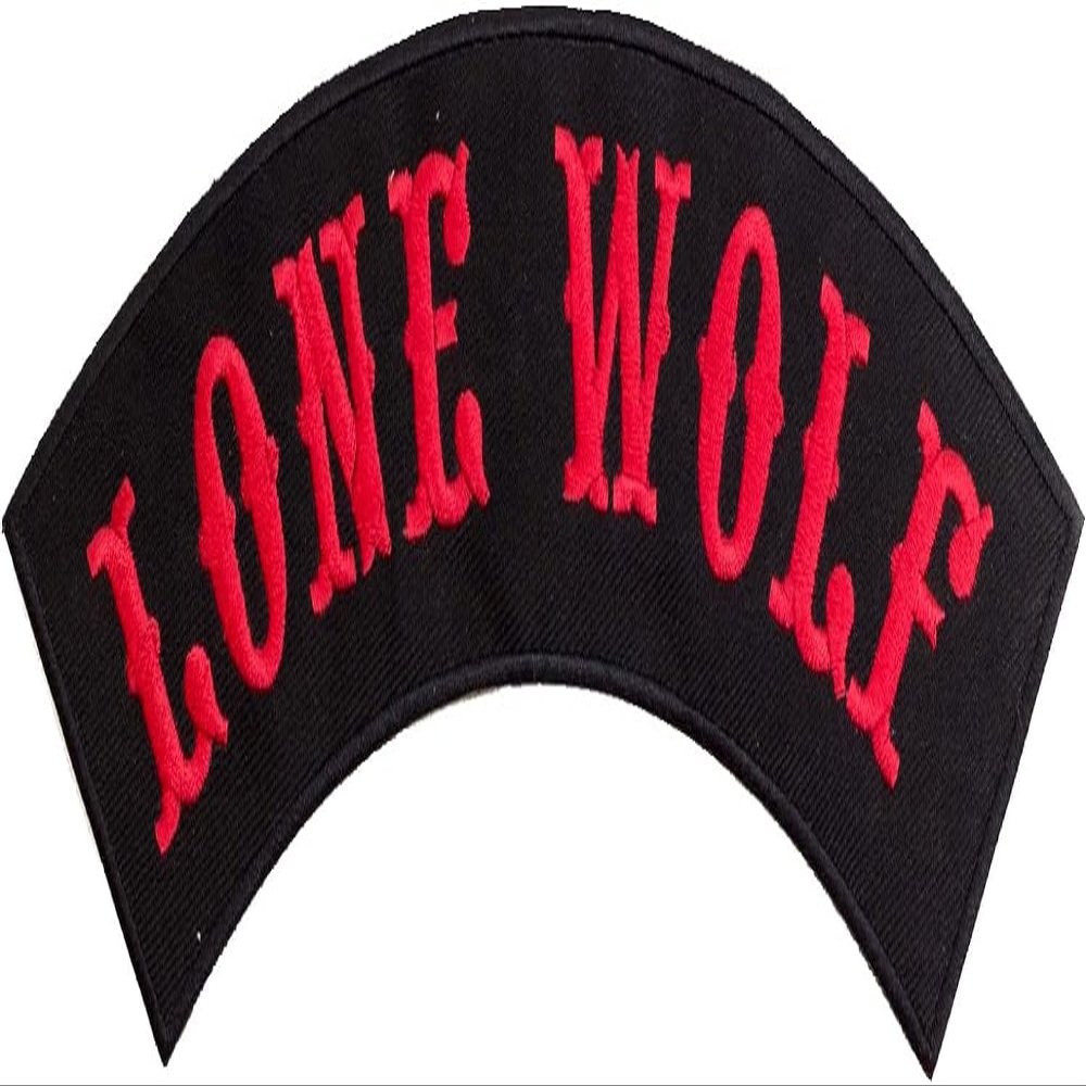 IND STURGIS LLC Lone Wolf No Club Large Embroidered Motorcycle Jacket & Biker Vest Back Patch (TR328)