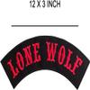 IND STURGIS LLC Lone Wolf No Club Large Embroidered Motorcycle Jacket & Biker Vest Back Patch (TR328) view 2