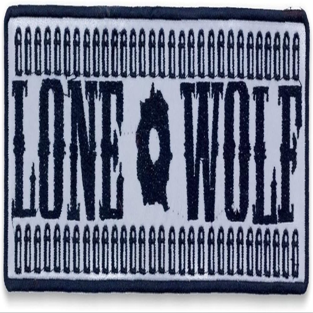 IND STURGIS LLC Lone Wolf No Club Large Embroidered Motorcycle Jacket & Biker Vest Back Patch (CP165)