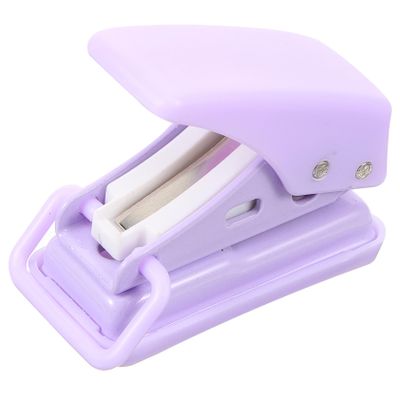 Tofficu Single Hole Puncher for Office and Crafts Ergonomic Design Punches Paper Cardboard and More Home School and Travel Versatile Manual Hole Maker Purple