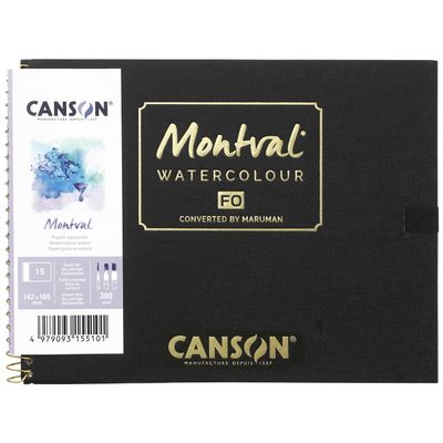 Canson C10A Sketchbook - Monbal Watercolor Paper Acid-Free Paper - F0 Size, 15 Sheets